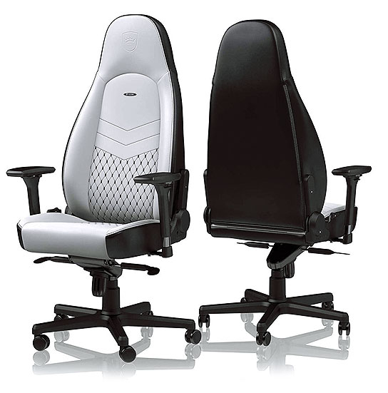 noblechairs icon - sedia ergonomica da gaming e ufficio bianca