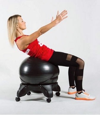 seduta a palla per esercizi, ergonomica, gonfiabile