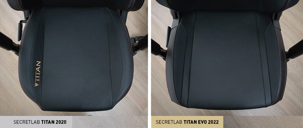 Vista dall'alto del sedile Secretlab Titan